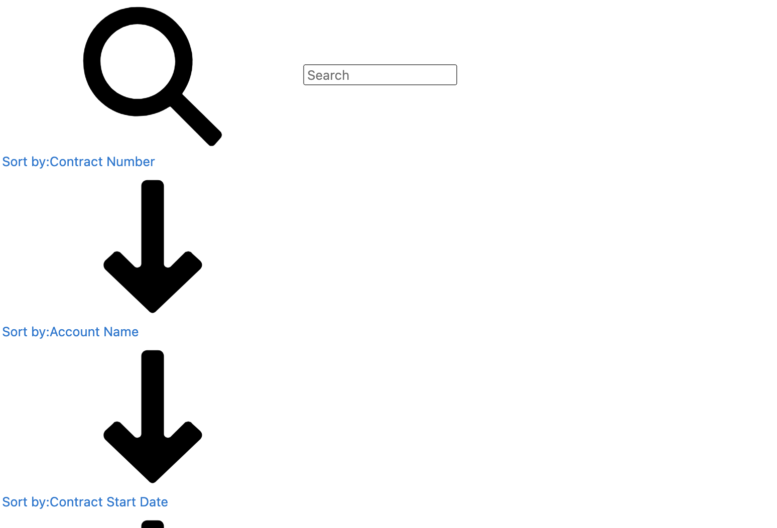 Incorrectly sized icons in the Contracts table