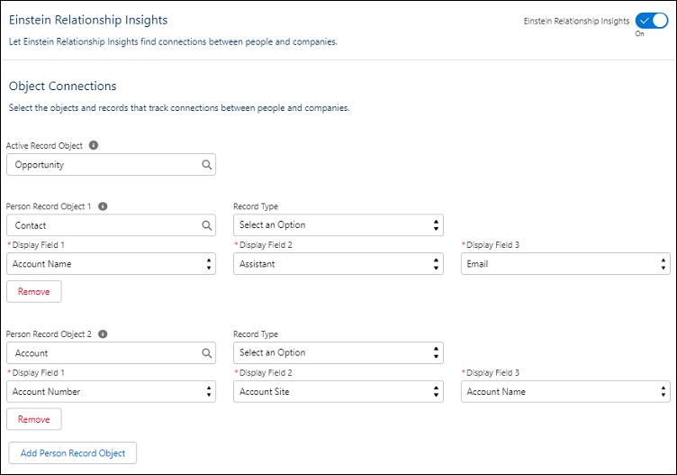 Enable Einstein Relationship Insights