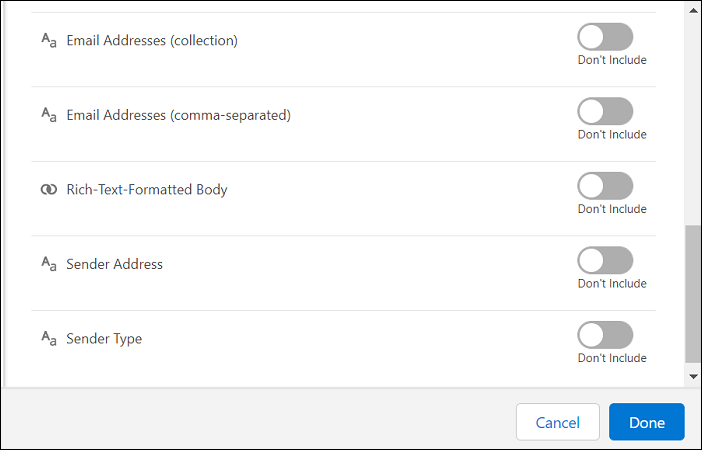 Flow Builder select email