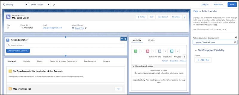 Person account record page