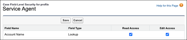 Account name field access
