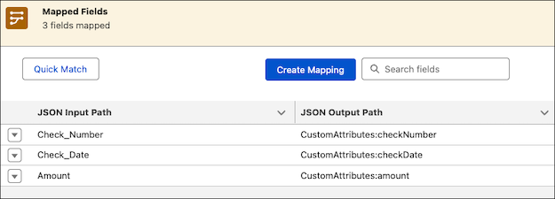 Data Attributes Mapping