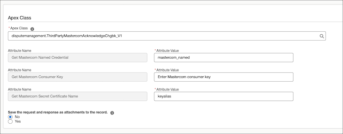 acknowledge chargeback sample integration definition