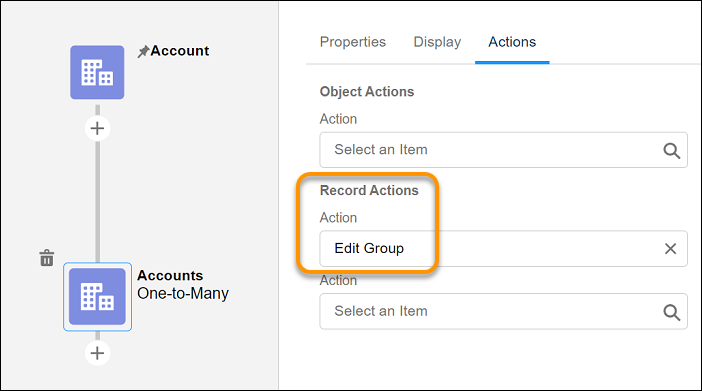 ARC add Edit Group record action