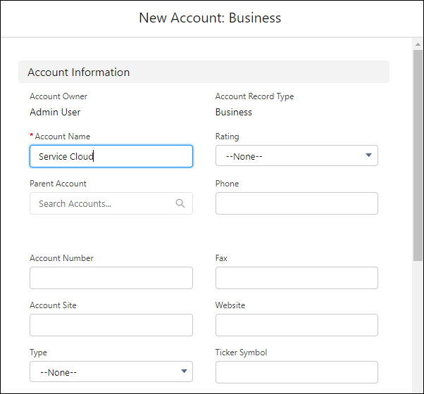 ERI New Account Business