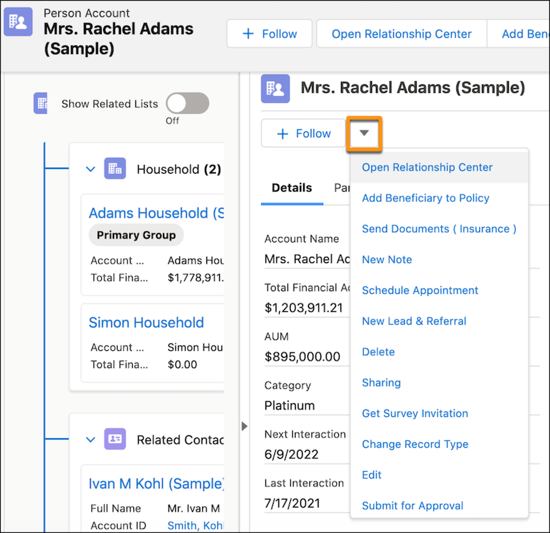 Arrow to expand dropdown menu