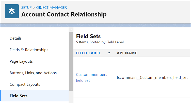 Custom members field set