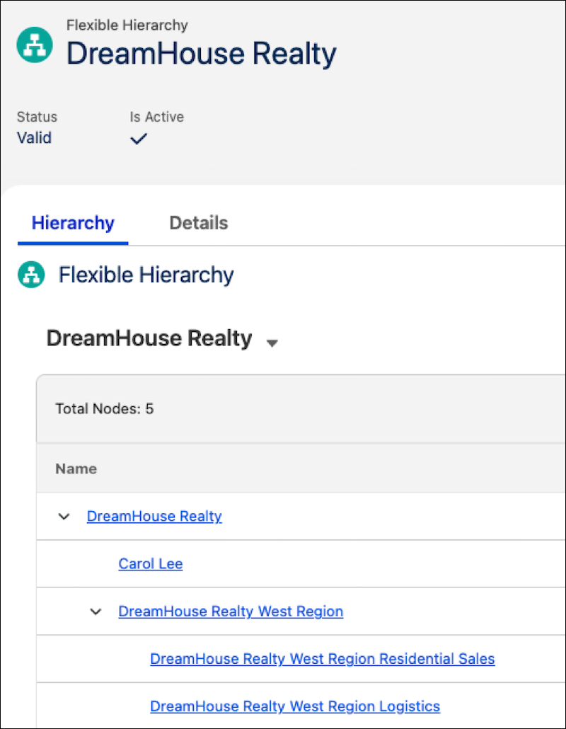 Summary Rollup Example for Flexible Hierarchies