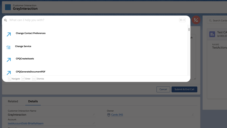 Interaction Wrapper Component Actions