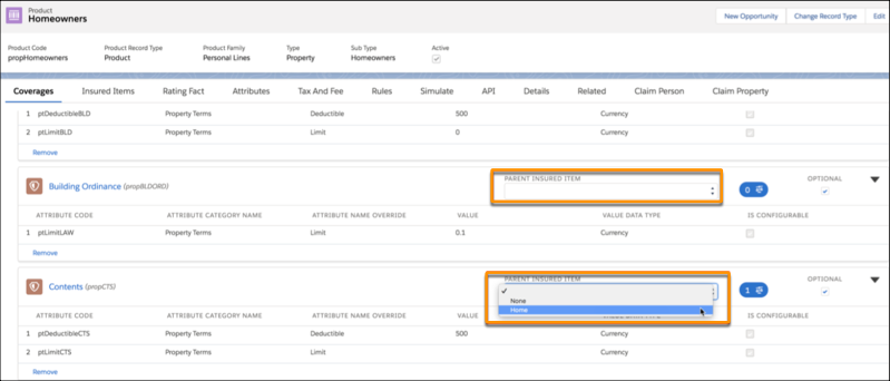 An example of a multi-instance homeowner product.
