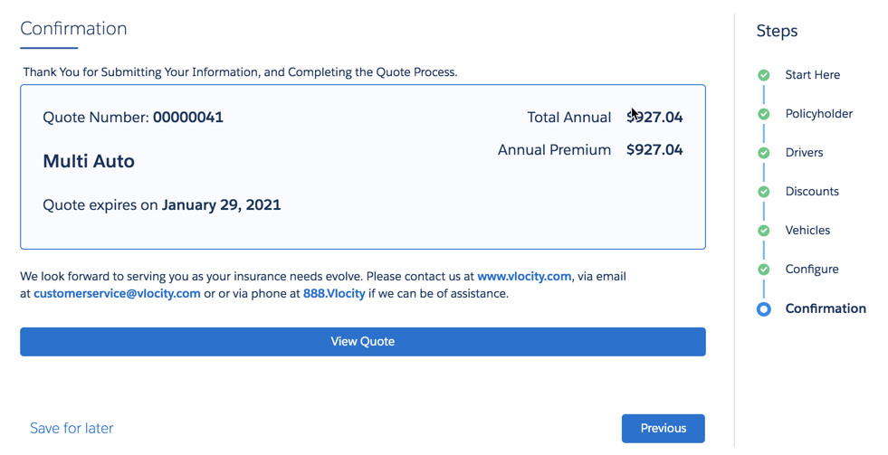 Illustrates the Confirmation screen.