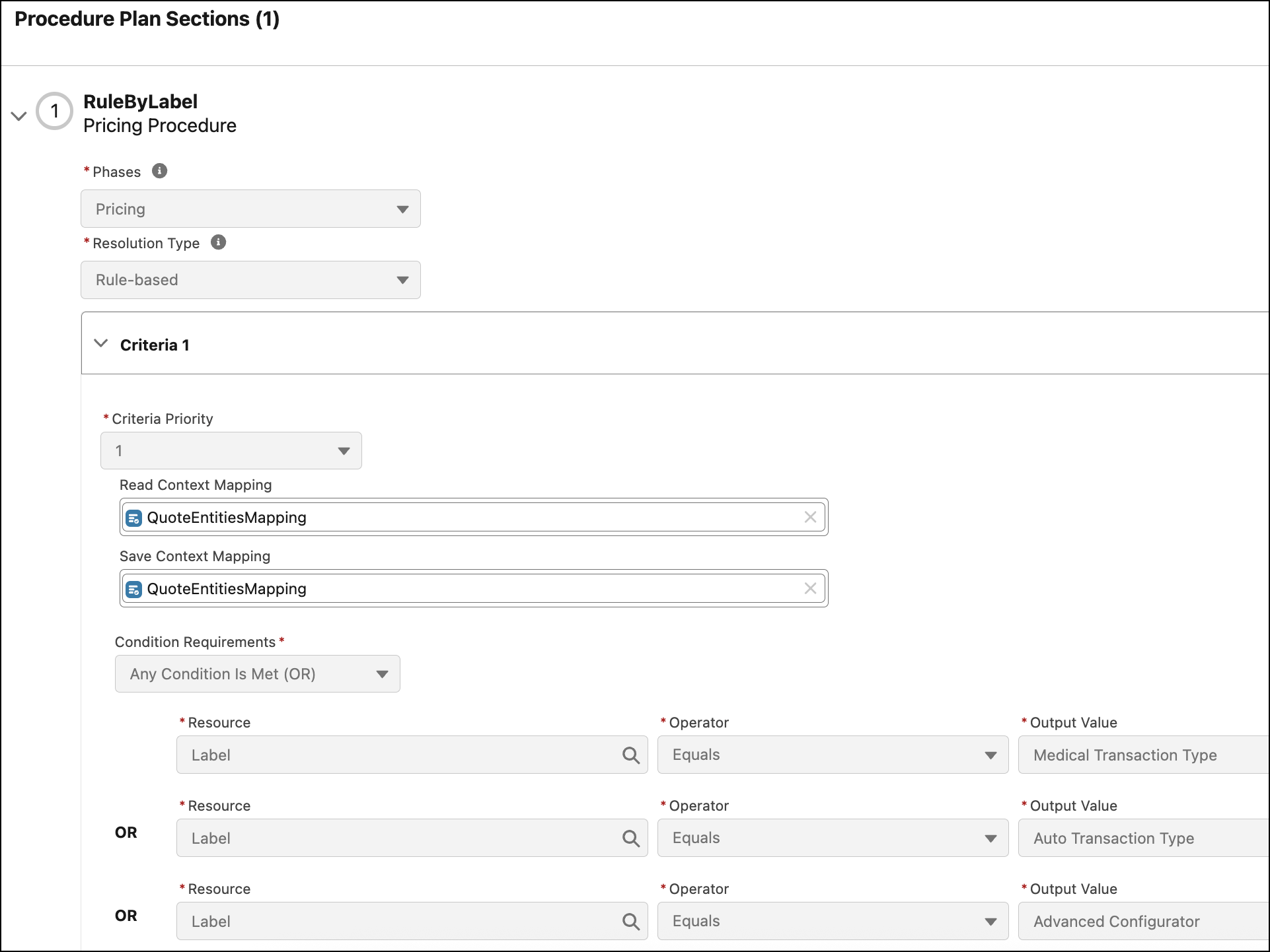 Advanced Configurator Pricing Procedure