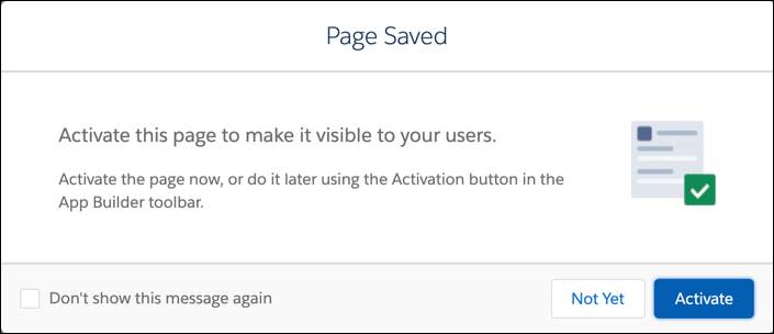 The Page Saved dialog box.