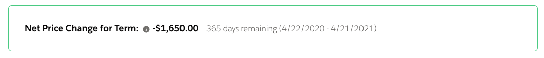 Real-time Price Rerating net price change message