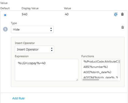 Illustrates a sample expression code block.