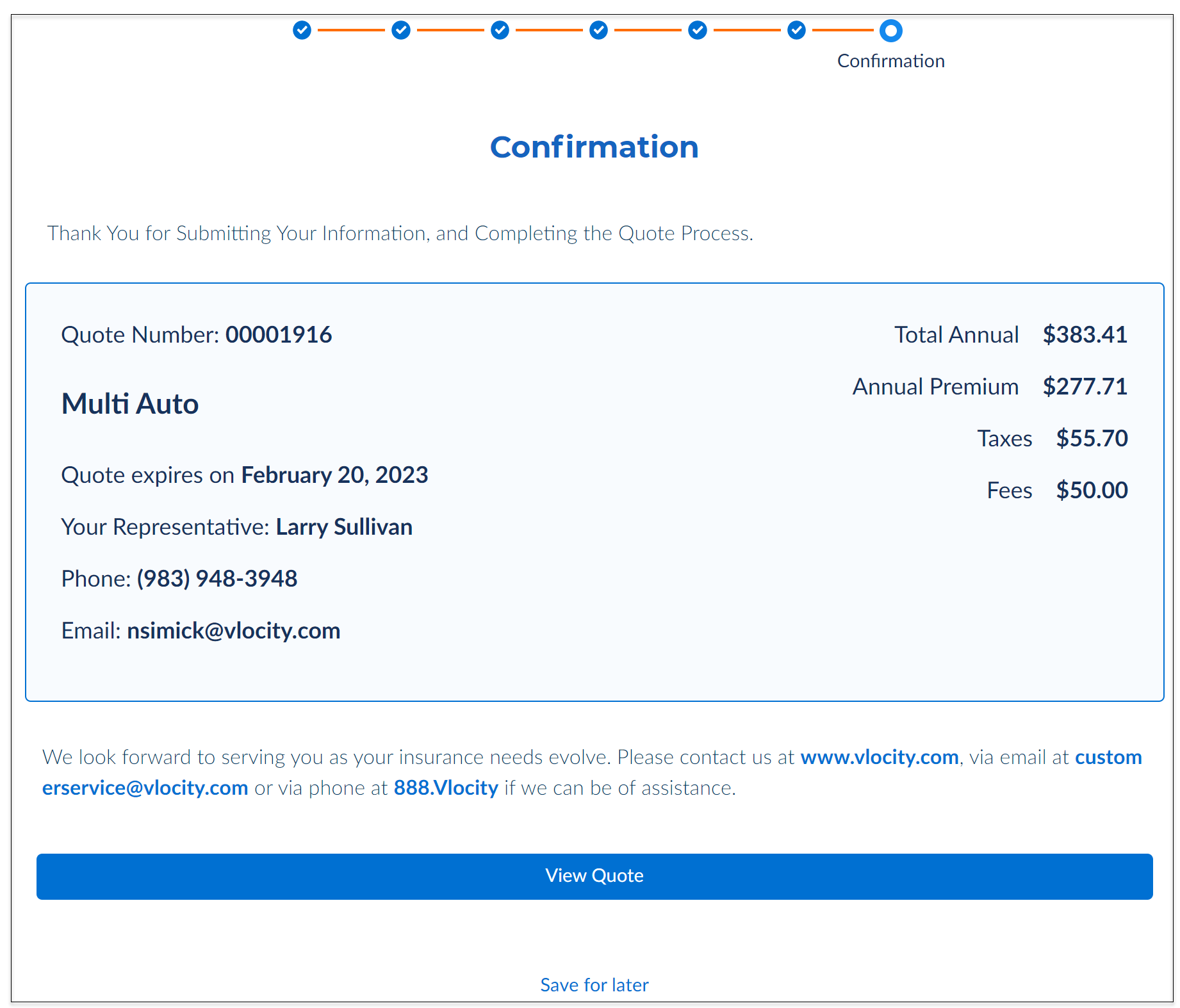 Illustrates the Confirmation screen.