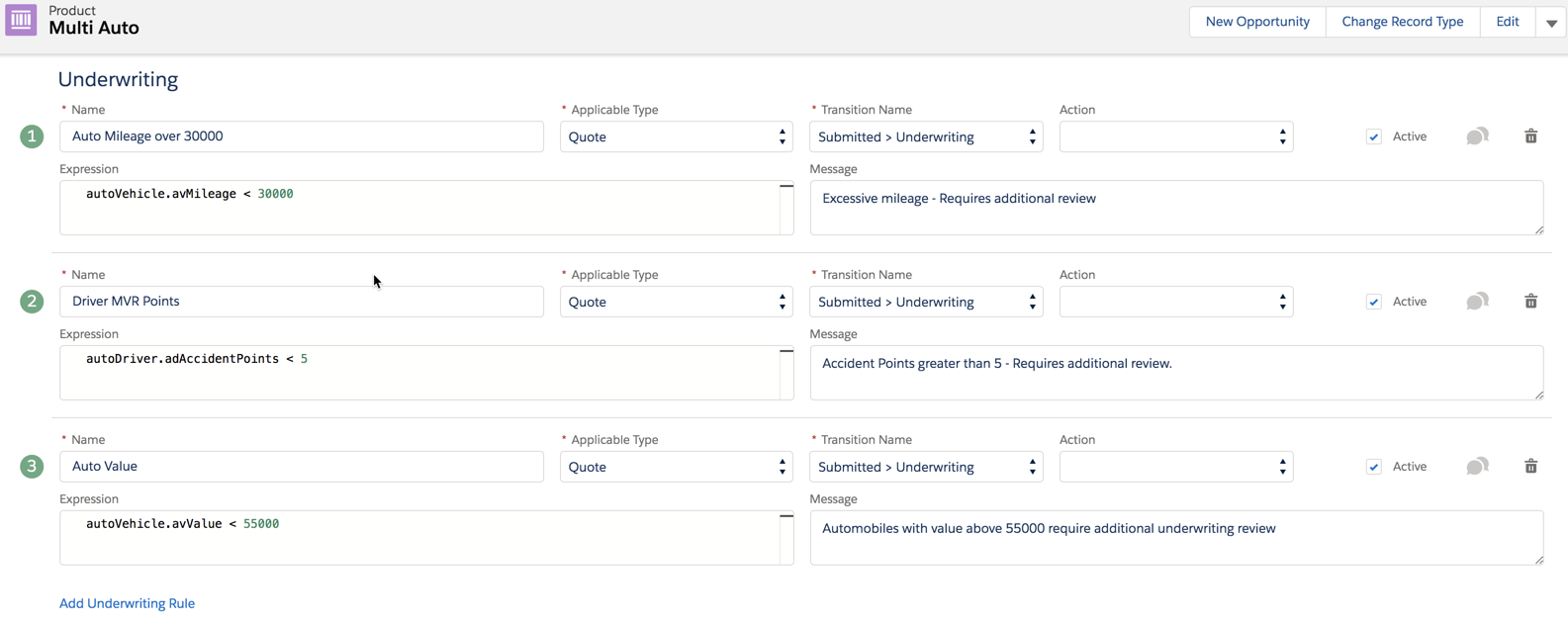 Illustrates the workflow rules on Multi Auto.