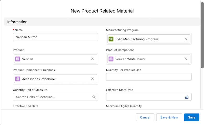 Define product related material