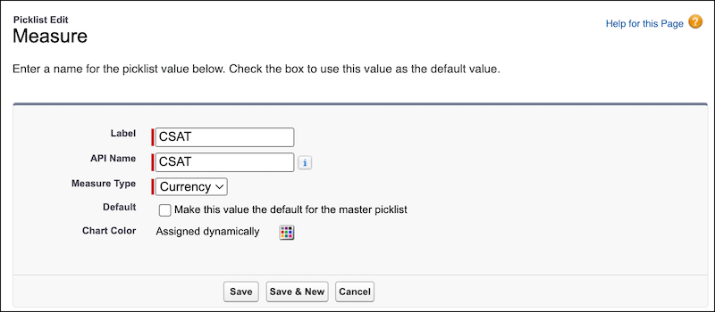 Add new measure picklist value