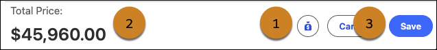 Footer of the Line Item Configuration panel.