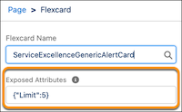 Service Excellence Alert Card Configuration