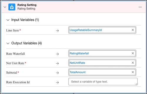 Rating Setting element