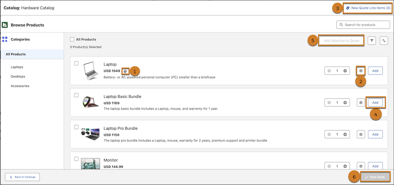 Browse Catalog page