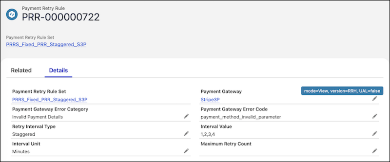 A SmartBytes’ payment retry rule for Invalid Payment Details payment gateway error category