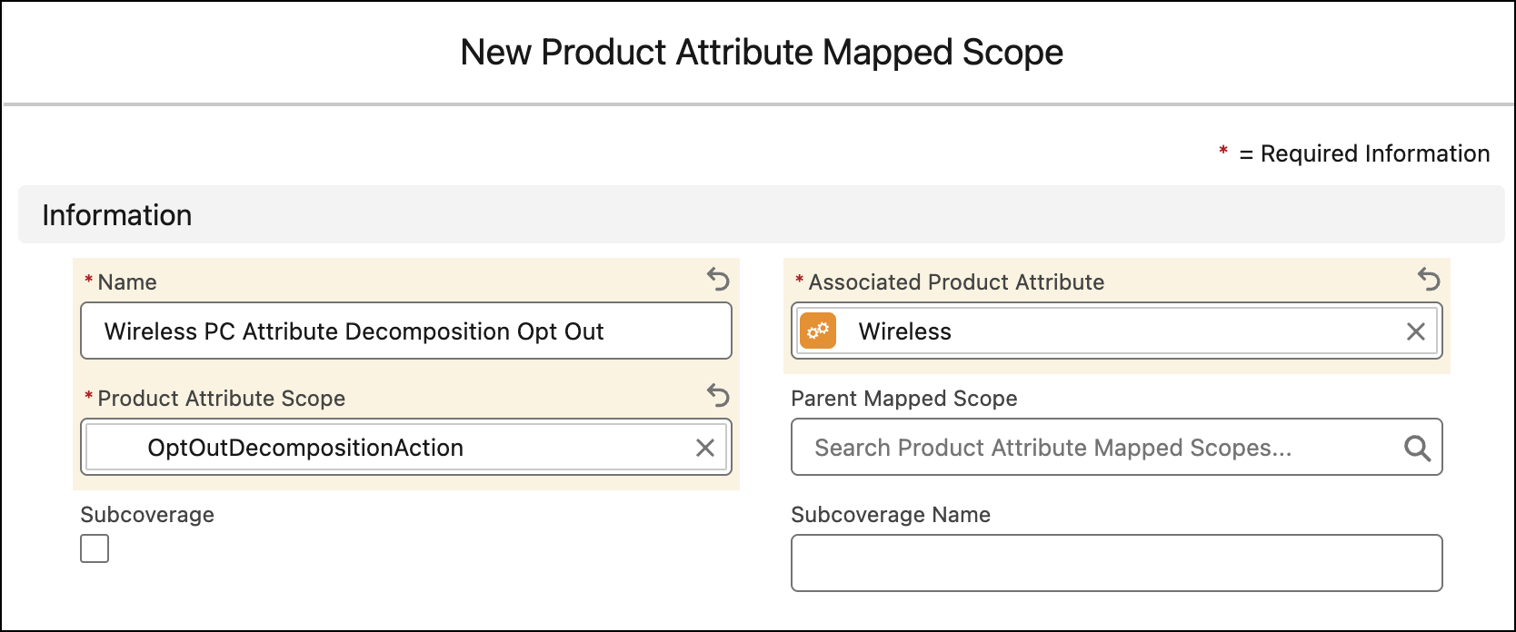 Creation of a new product attribute scope.