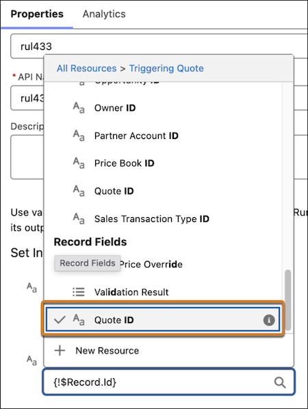 Quote transaction ID in flow.