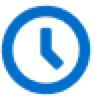 Blue clock icon