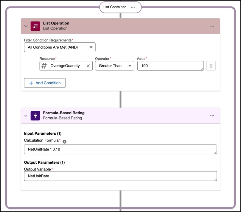 List Group and List Operation elements
