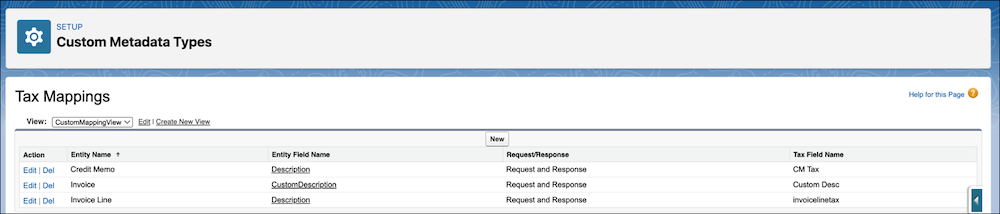Tax Mappings