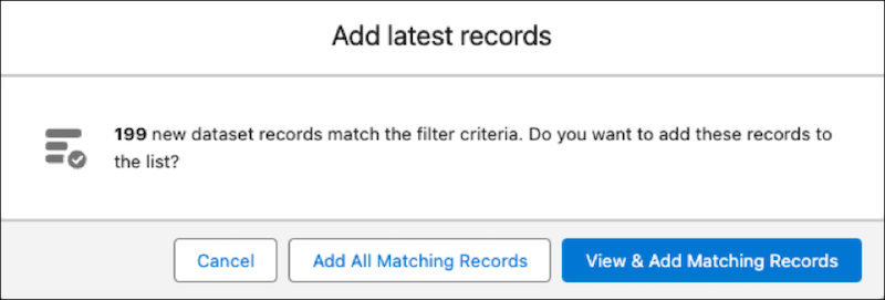 Add Latest Records