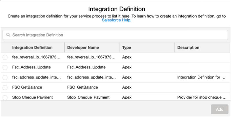 Add Integration Definition