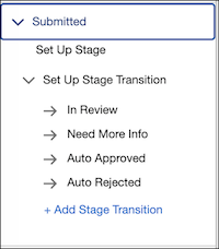 Stage Transition in Stage Management builder.