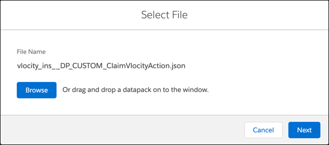 The Select File window.