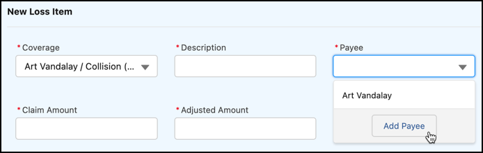 Claims Add Payee
