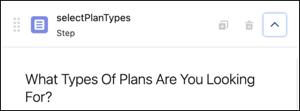 selectPlanTypes OmniScript step