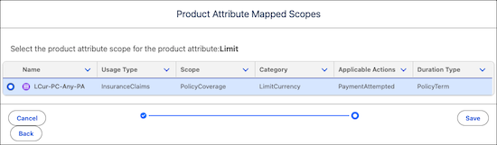 Select the PAS for the product attribute.