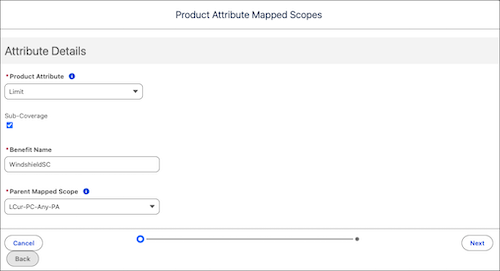 Select subcoverage and parent mapped scope.
