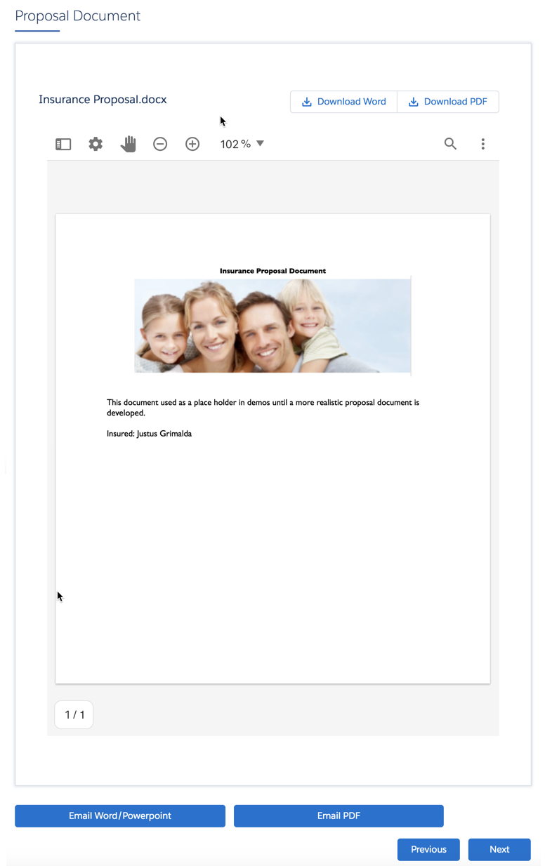 Illustrates the Proposal Document.