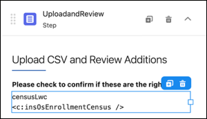 Etapa UploadandReview do OmniScript