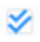 Checkbox with double tick marks in blue