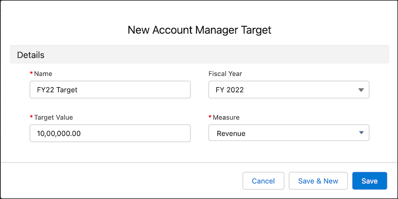 Create an Account Manager Target