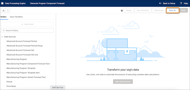 Calculate Component Forecasts with Data Processing Engine Templates for ...