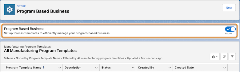 Enable Program Based Business