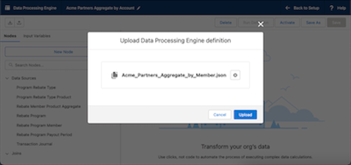 Record Count of a Data Processing Engine Node