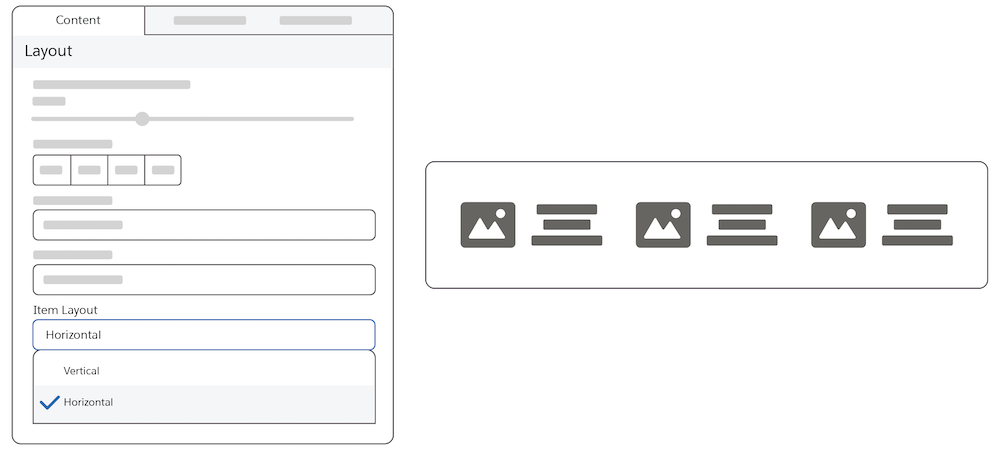 horizontal layout of picture