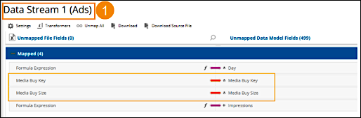 VLOOKUP Data Stream 1 example